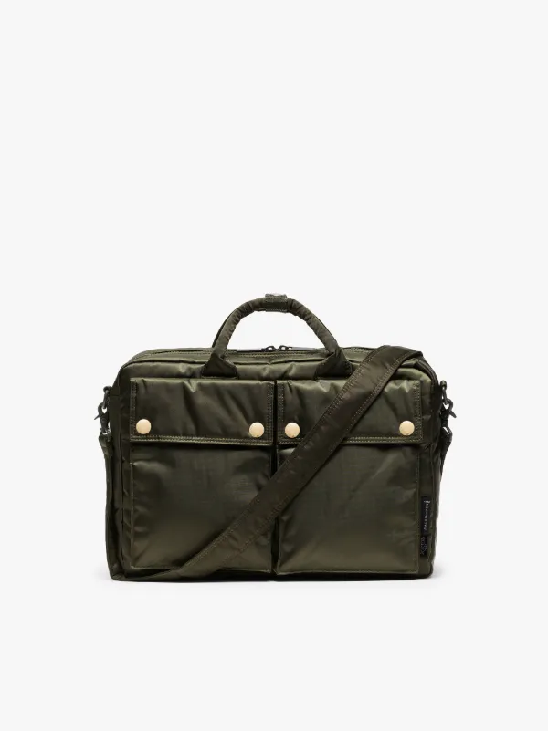 Olive Nylon PORTER 2-way Briefcase