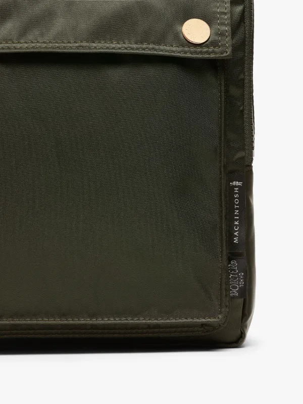 Olive Nylon PORTER Laptop Clutch Bag