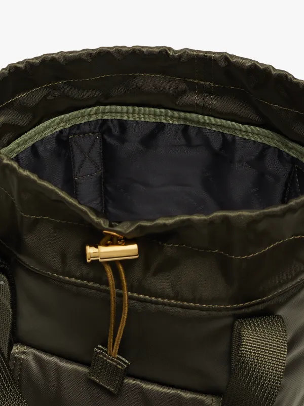 Olive Nylon PORTER Mini Bucket Tote Bag
