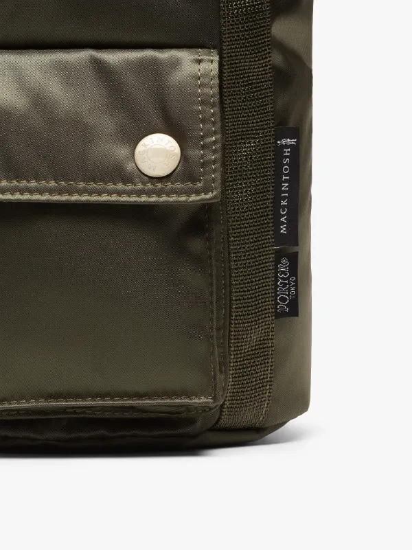 Olive Nylon PORTER Mini Bucket Tote Bag