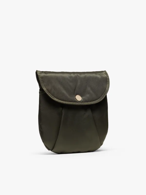 Olive Nylon PORTER Round Sacoshe Bag