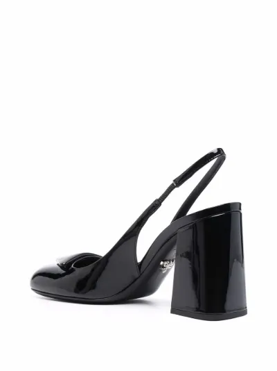 prada patent leather slingbacks