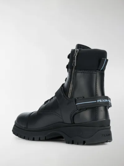 Prada Anfibi con lacci nero | MODES