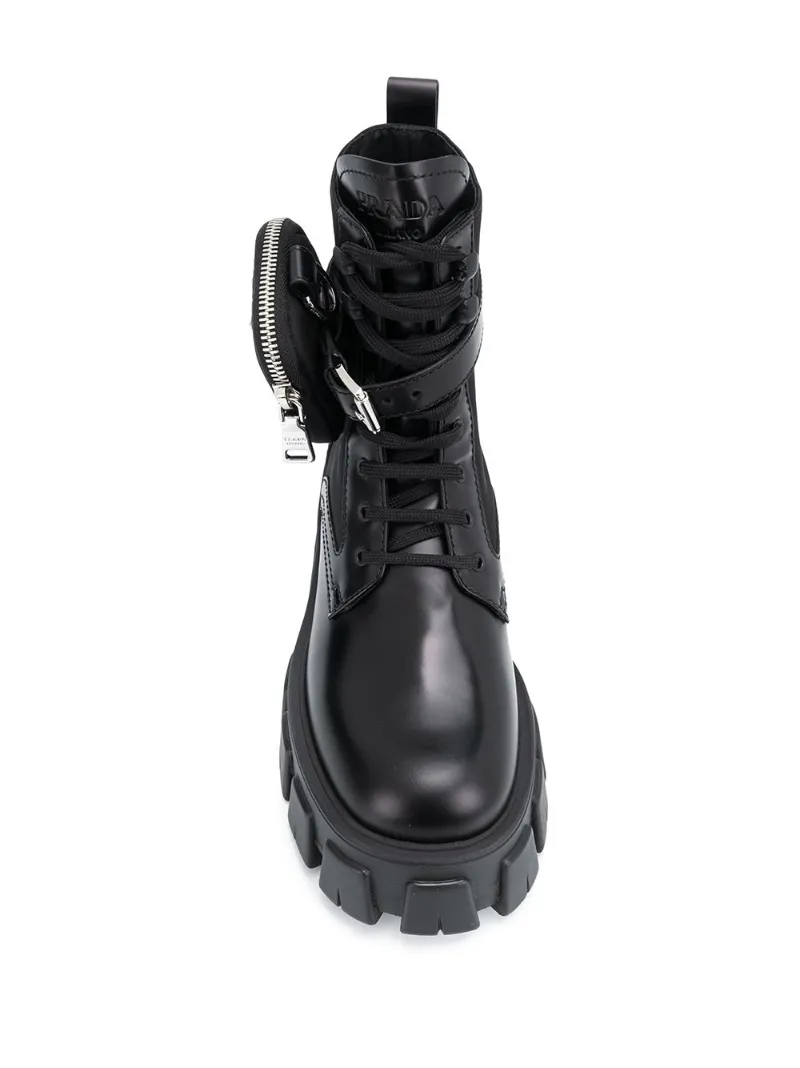 prada buckle combat boots