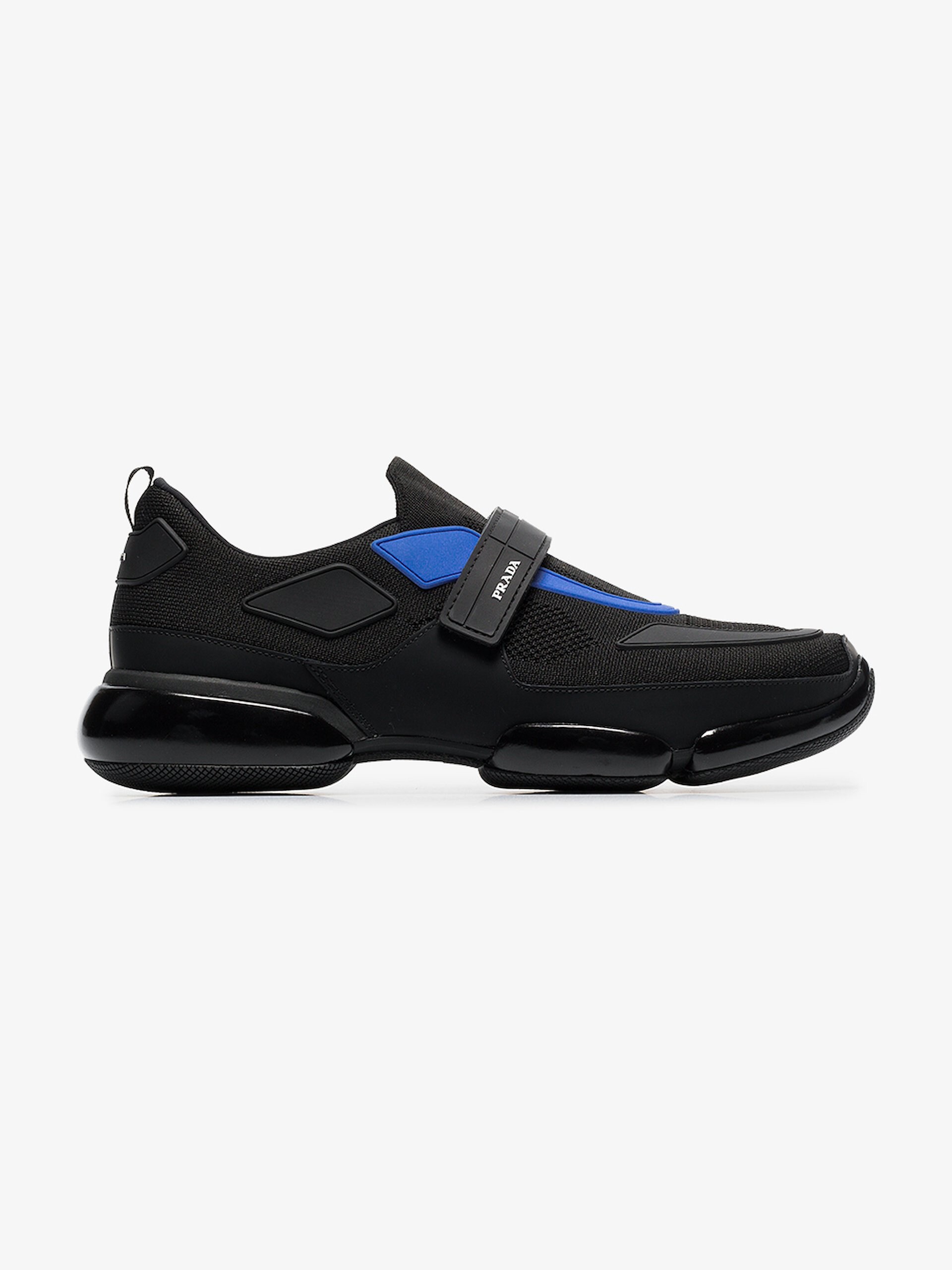 Prada black and blue Cloudbust leather sneakers | Browns