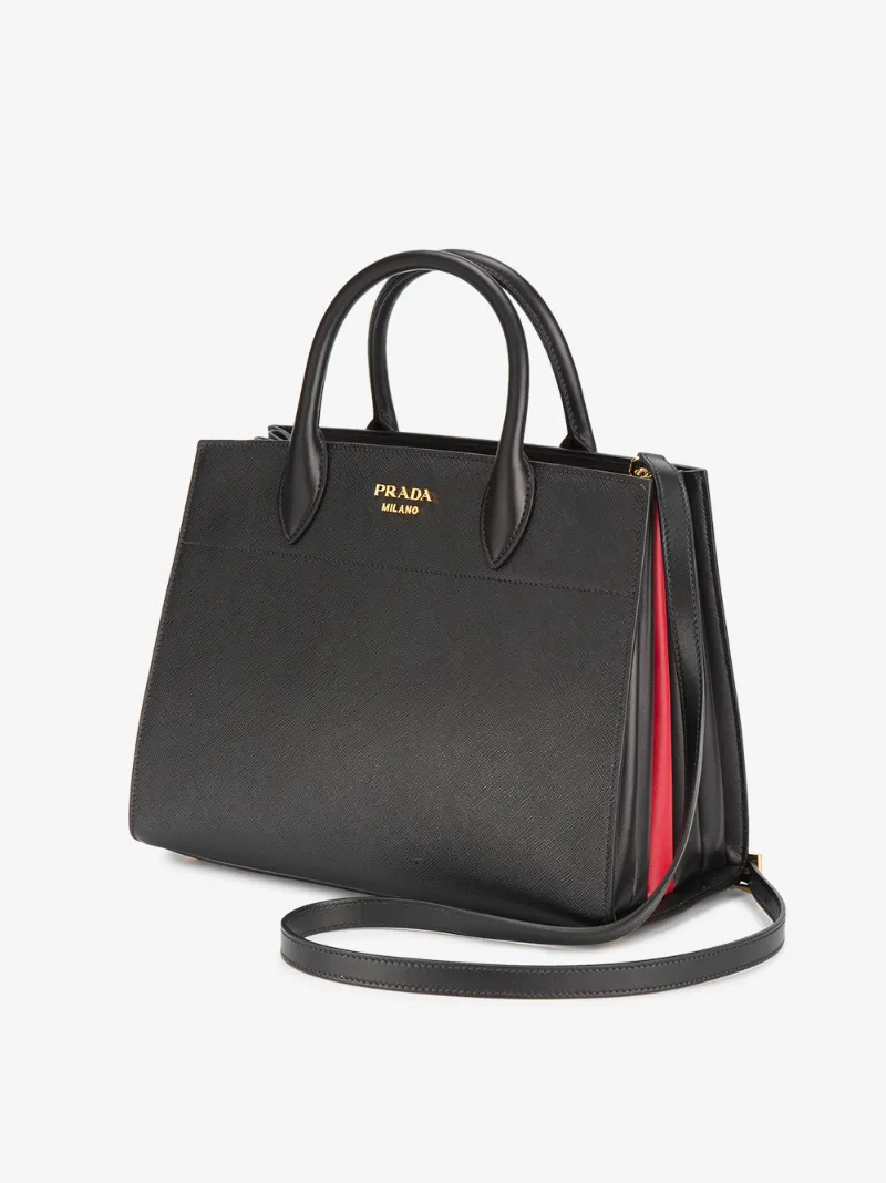 Prada Black Bibliotheque Large Tote Bag Bags Browns Prada Black Bibliotheque Large Tote Bag