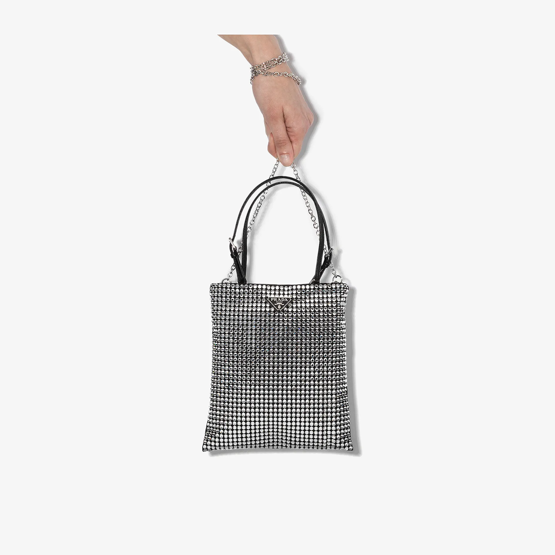 prada embellished nylon bag