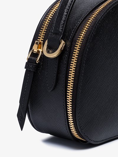 Black Odette Saffiano Leather Bag