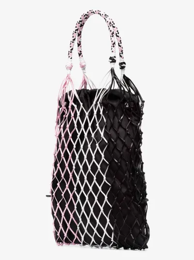 pink and white prada bag