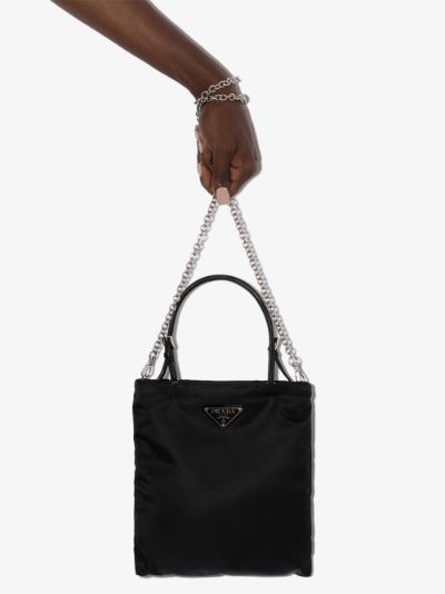 prada mini nylon bucket bag