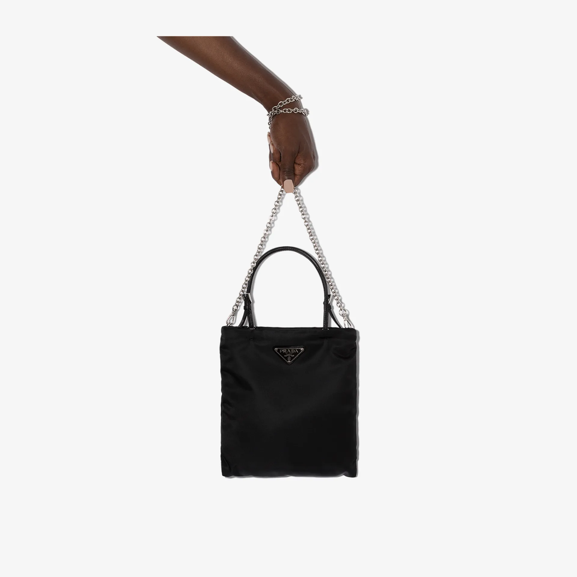 prada black nylon tote