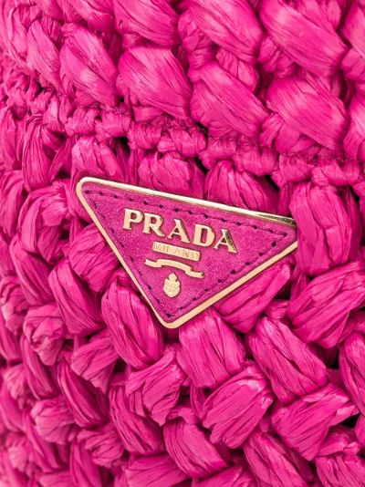 Borsa a spalla in rafia crochet Prada | Ratti Boutique