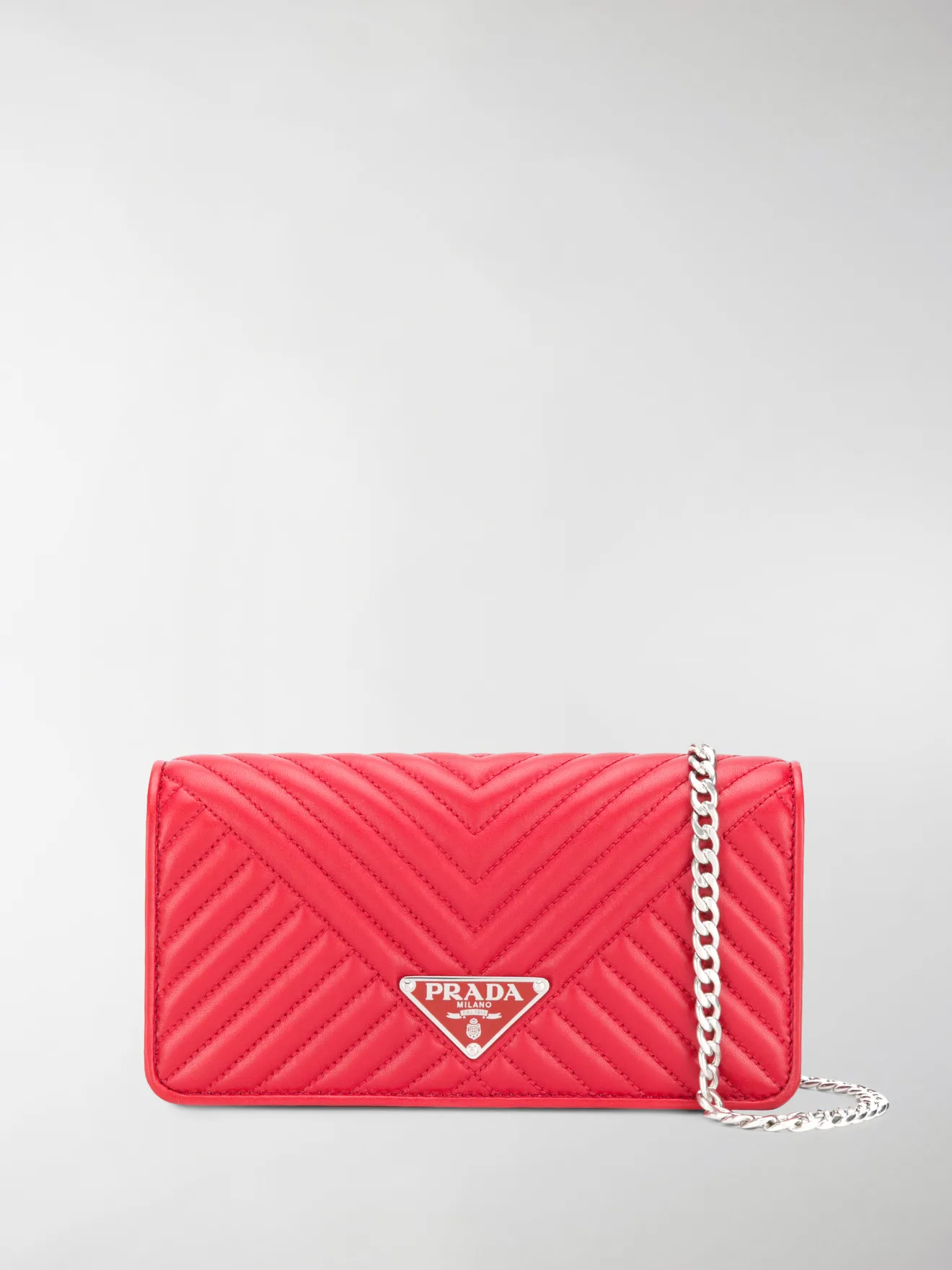 Prada Borsa a tracolla piccola trapuntata rosso | MODES