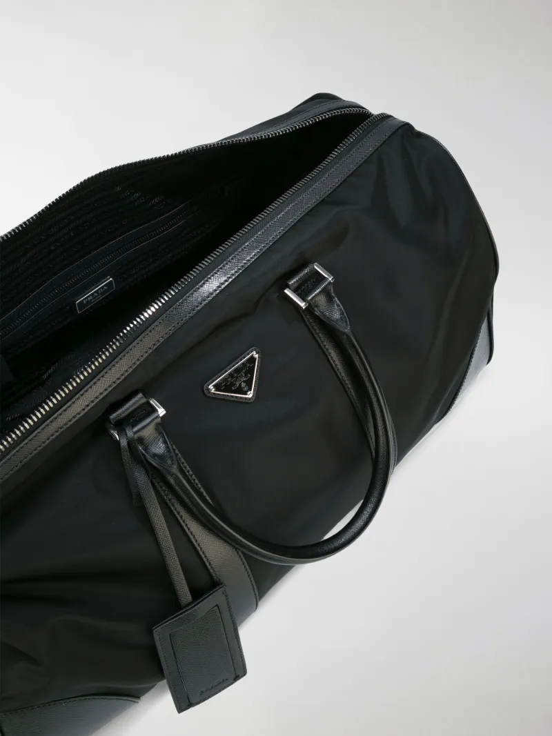 Prada Borsa da viaggio con logo nero | MODES