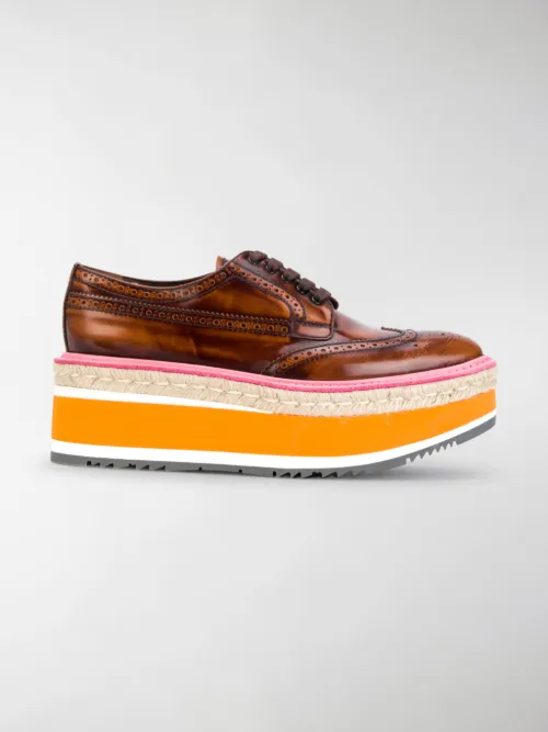 Prada - Brogues con zeppa