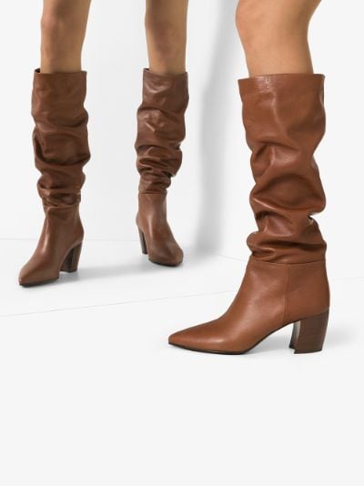 prada leather knee high boots