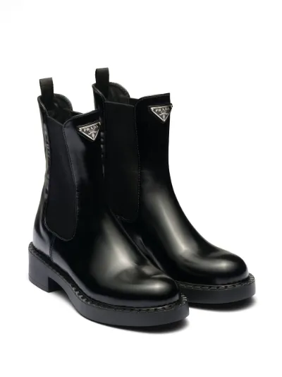 brushed leather ankle boots | Prada | Eraldo.com DE