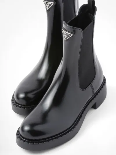 brushed leather ankle boots | Prada | Eraldo.com DE