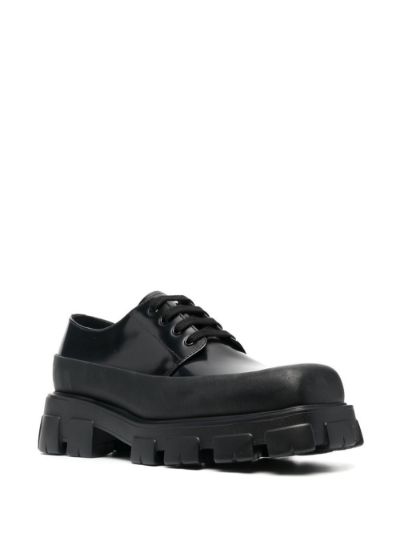 brushed leather Derby shoes | Prada 