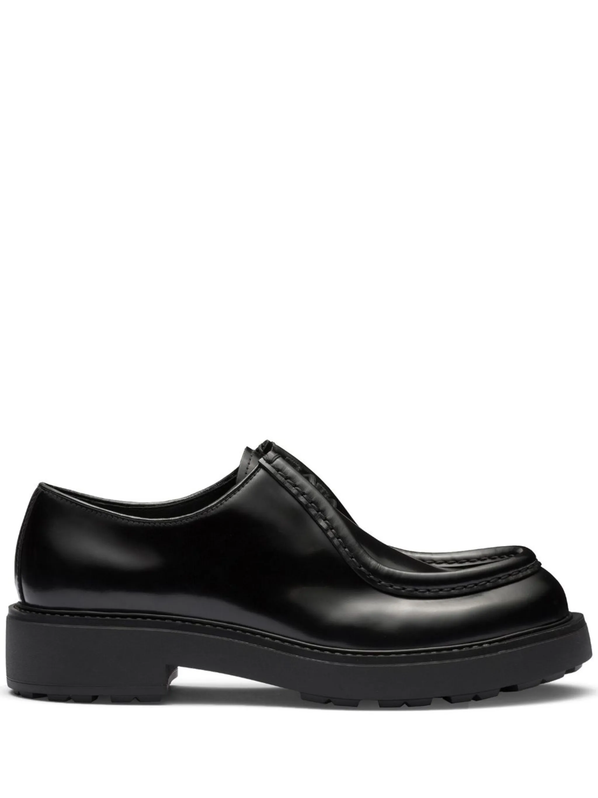 Prada brushed leather derby shoes best sale