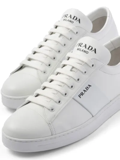 Prada white tennis clearance shoes