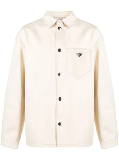 Prada Bull triangle-logo denim shirt | Eraldo.com MC