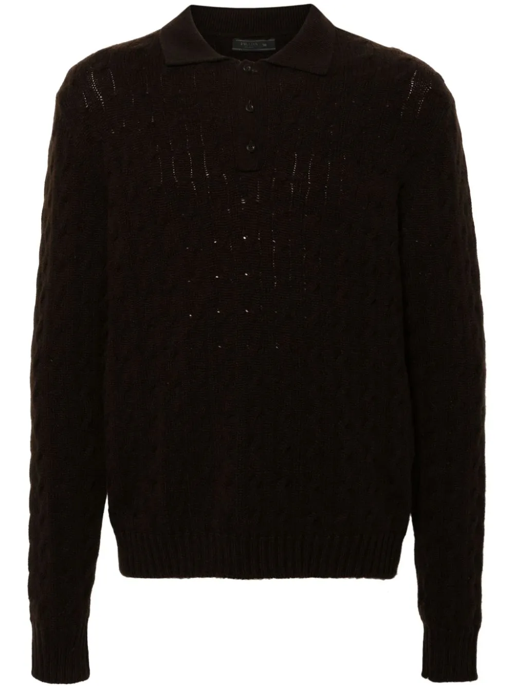 Prada cable knit polo jumper Eraldo UK