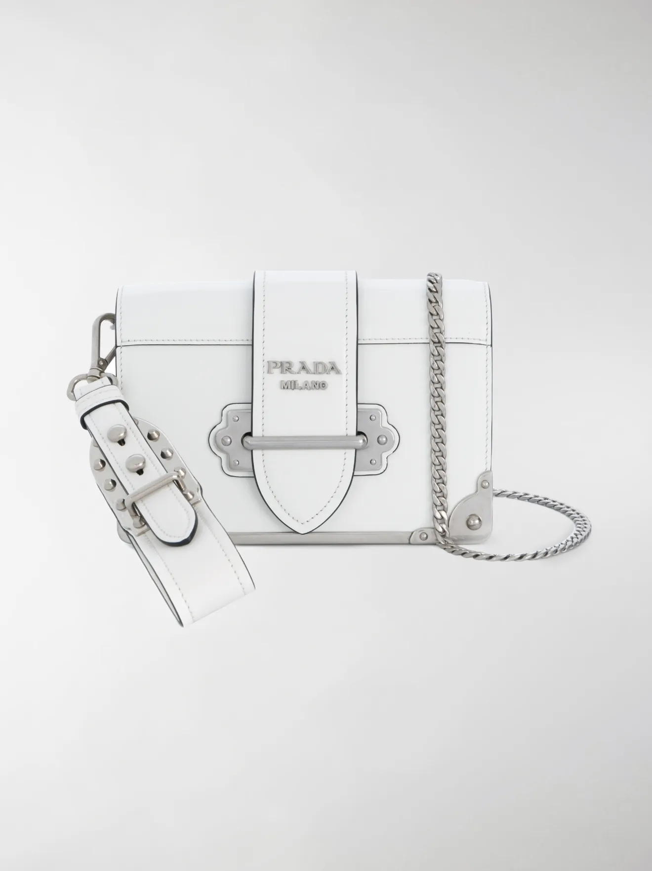 prada cahier white