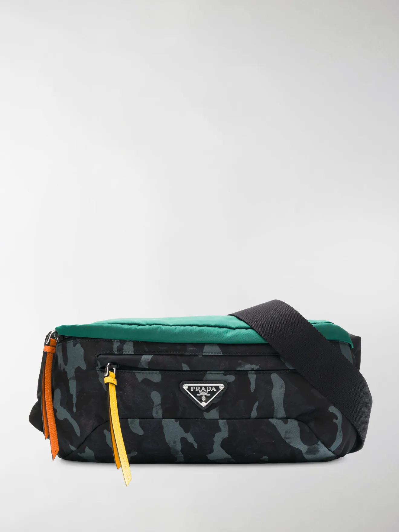 Prada Black Nylon Camouflage Print Belt Bag Stefaniamode