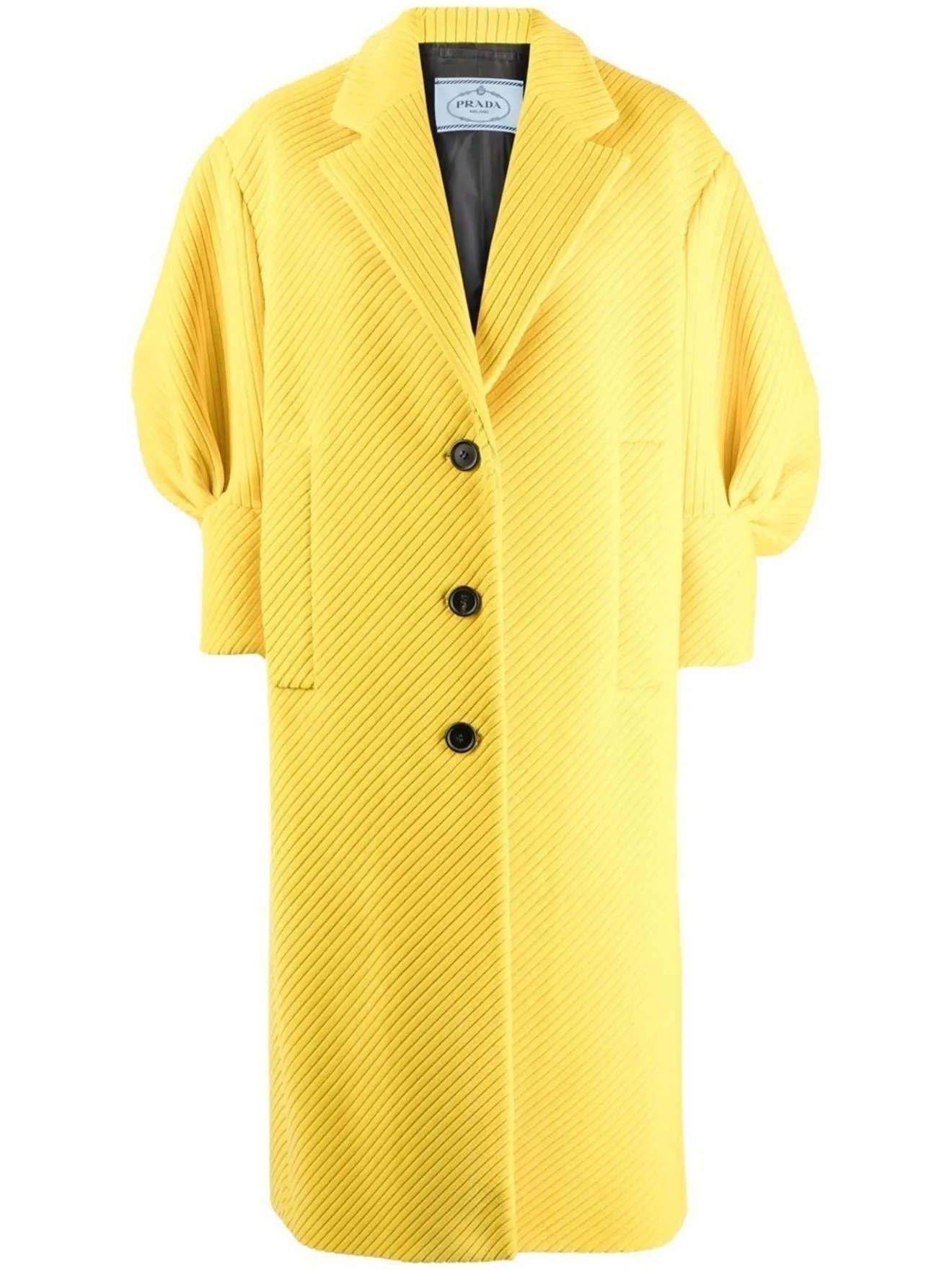 Prada Cappotto con maniche a palloncino giallo | MODES