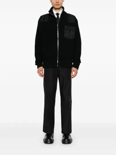 Cardigan a coste con zip | Prada | Eraldo.com IT