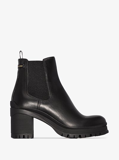 prada chunky heel ankle boots