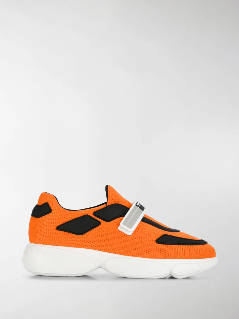 orange prada shoes