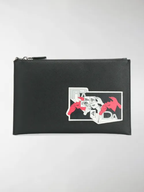 Prada - Clutch stampata
