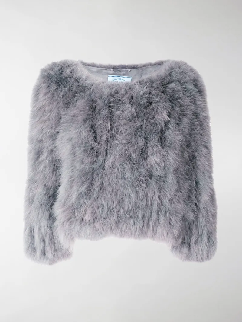prada feather jacket