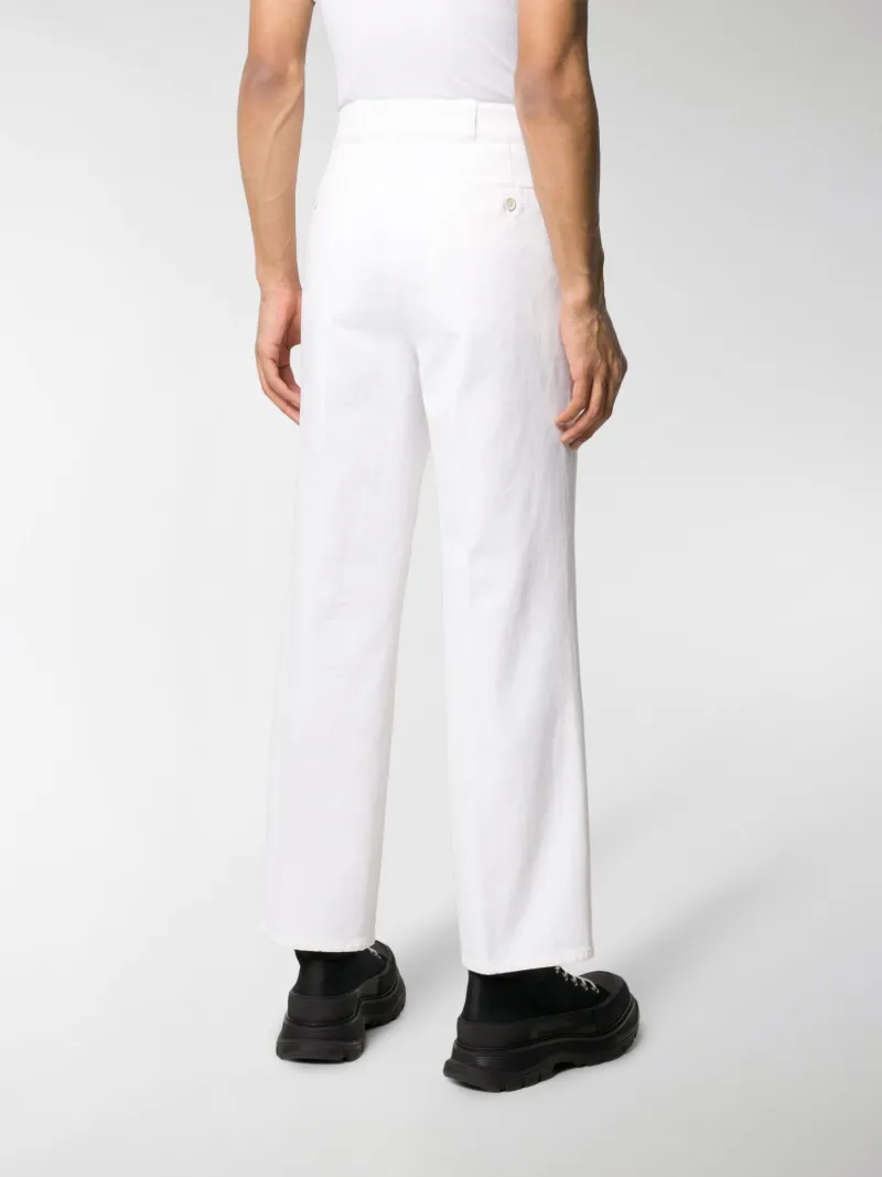 cropped straight pants