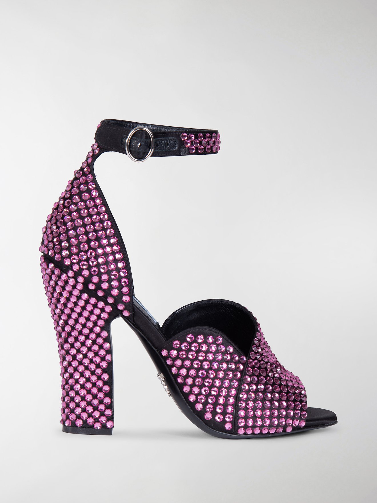 prada crystal embellished sandals