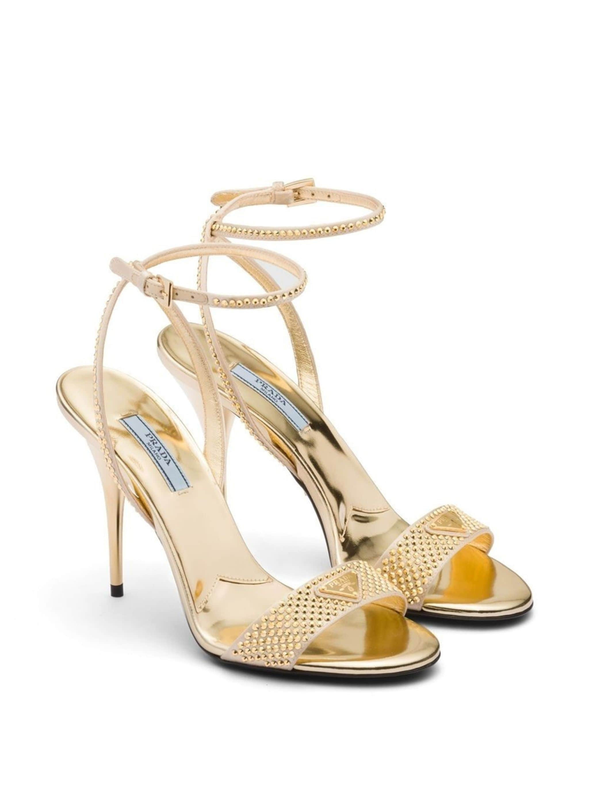 crystal-embellished satin sandals | Prada | Eraldo.com