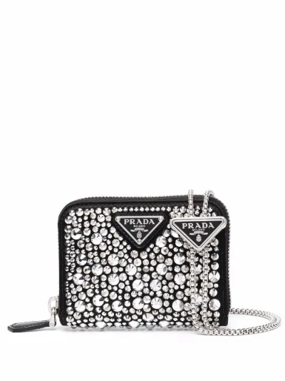 prada studded wallet