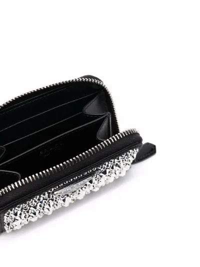 prada studded wallet
