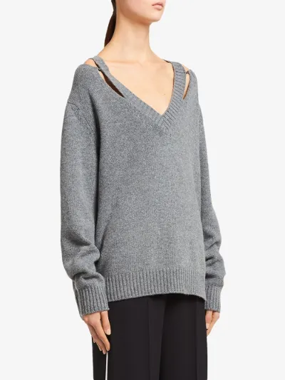 prada cut out sweater
