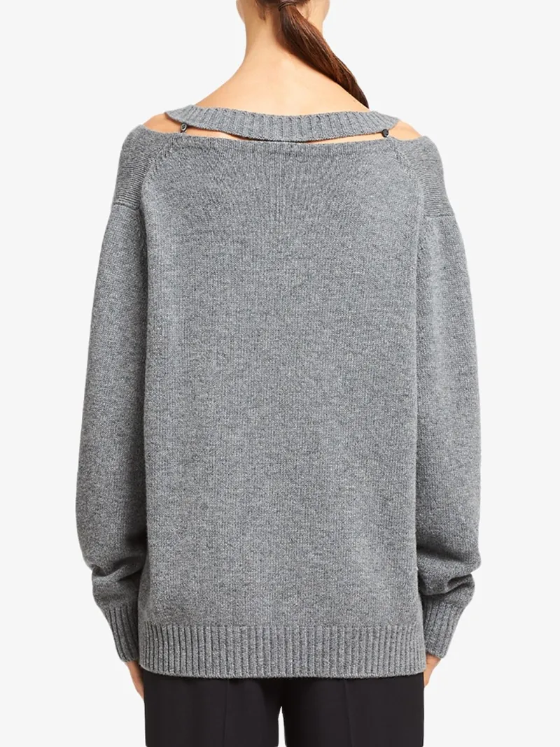 prada cut out sweater