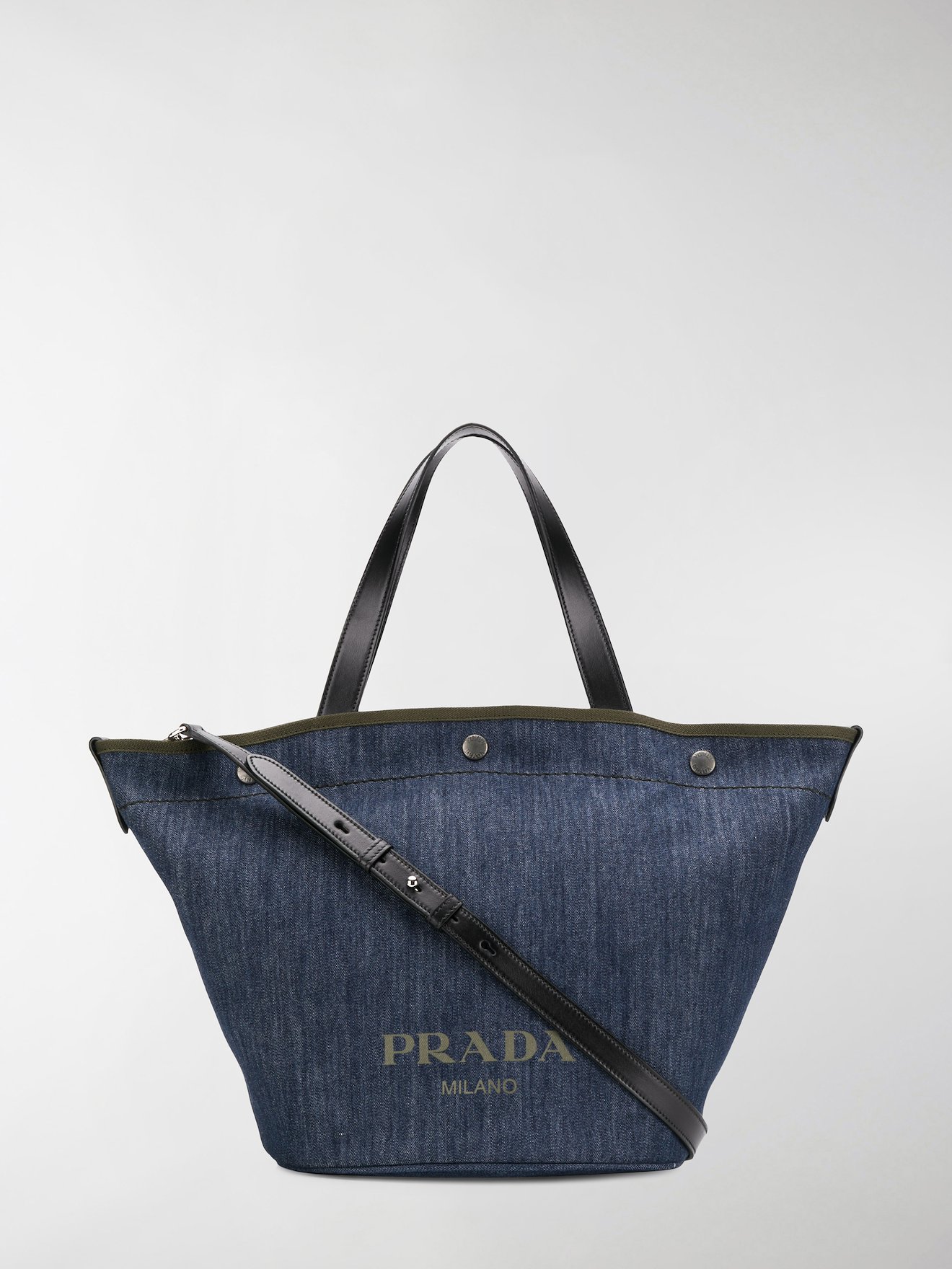 denim prada tote