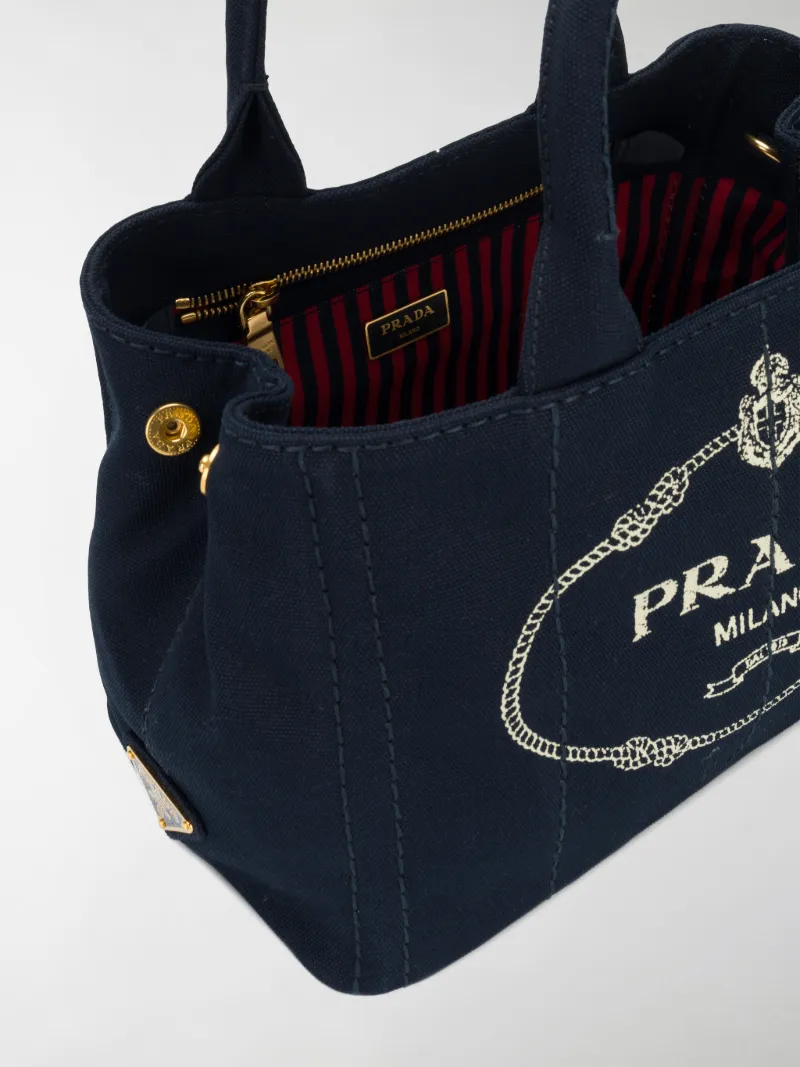prada denim tote bag