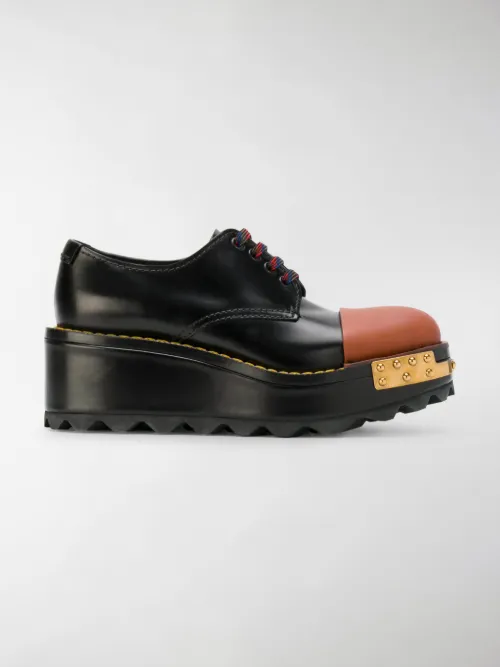 Prada - Derby stringate con zeppa