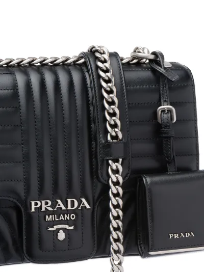 prada large diagramme shoulder bag