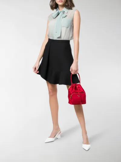 prada duet leather shoulder bag