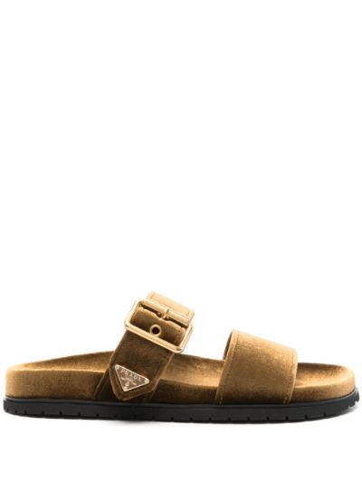 Prada logo slide sandal fashion