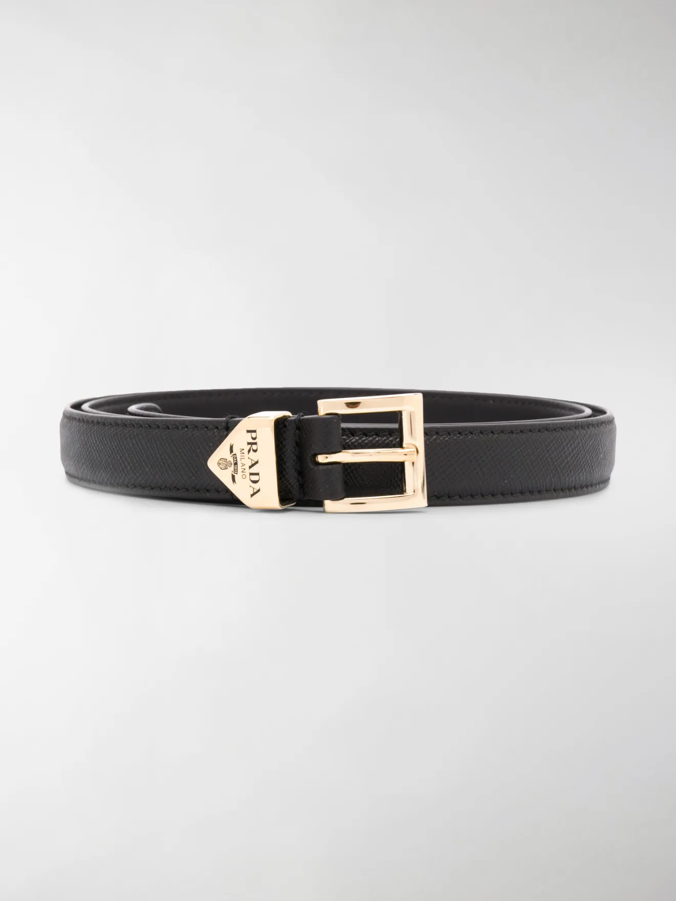 prada logo buckle belt