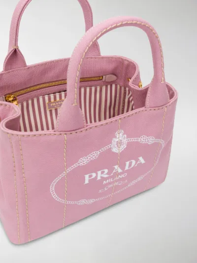 prada fabric printed tote